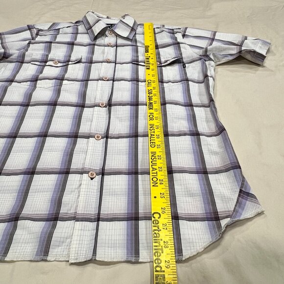 O'Neill Short Sleeve Purple Plaid Shirt Mens Size‎ M - Picture 11 of 15
